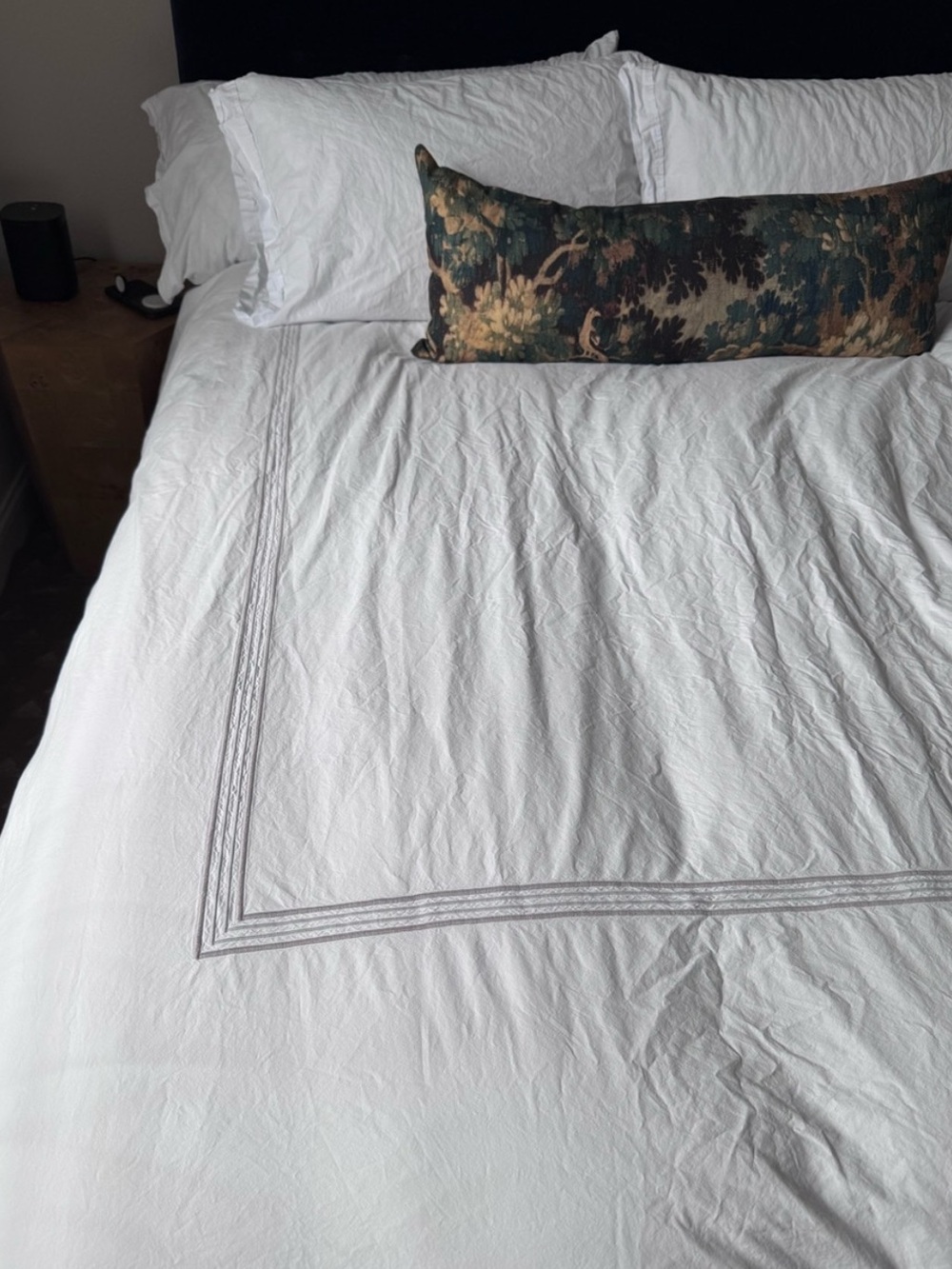 Dea Italian Luxury Linens Sinfonia Toscana Percale Duvet White Queen